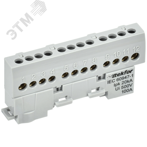 TEKFOR Шина L фаза изолированная на универсальном держателе 6х9-12-Ср IEK