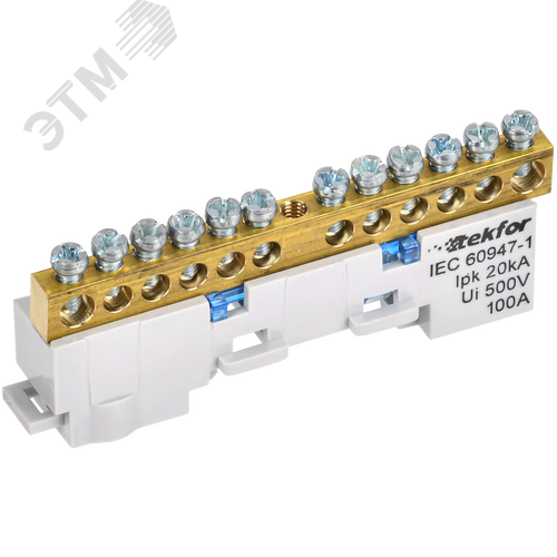 TEKFOR Шина N ноль неизолированная на универсальном держателе 6х9-12-С IEK