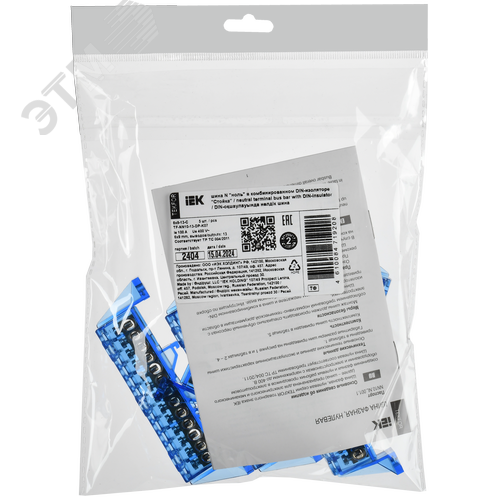 TEKFOR Шина N ноль в комбинированном DIN-изоляторе Стойка 6х9-13-С IEK