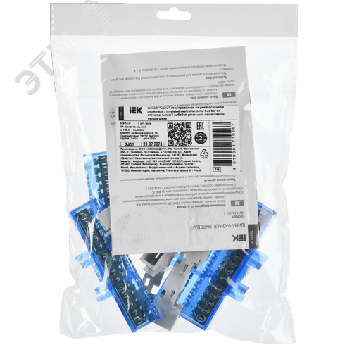 TEKFOR Шина N ноль изолированная на универсальном держателе 6х9-14-С IEK