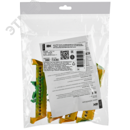 TEKFOR Шина PE земля в комбинированном DIN-изоляторе Стойка 6х9-15-ЖЗ IEK