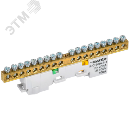 TEKFOR Шина PE земля неизолированная на универсальном держателе 6х9-18-Ж IEK