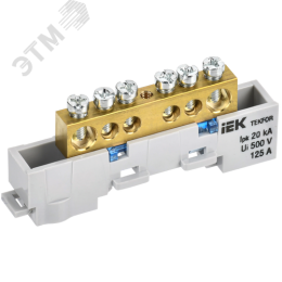 TEKFOR Шина N ноль неизолированная на универсальном держателе 8х12-6-С IEK