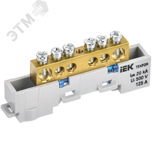 TEKFOR Шина N ноль неизолированная на универсальном держателе 8х12-6-С IEK