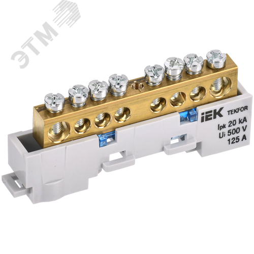 TEKFOR Шина N ноль неизолированная на универсальном держателе 8х12-8-С IEK