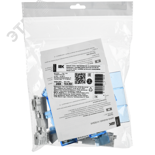 TEKFOR Шина N ноль изолированная на универсальном держателе 8х12-10-С IEK