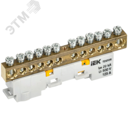 TEKFOR Шина PE земля неизолированная на универсальном держателе 8х12-12-Ж IEK