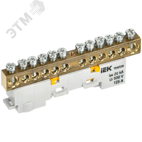 TEKFOR Шина PE земля неизолированная на универсальном держателе 8х12-12-Ж IEK