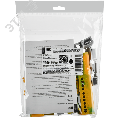 TEKFOR Шина PE земля изолированная на универсальном держателе 8х12-16-ЖЗ IEK