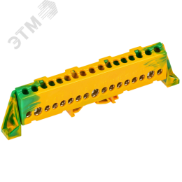 TEKFOR Шина PE земля в комбинированном DIN-изоляторе Стойка 8х12-17-ЖЗ IEK