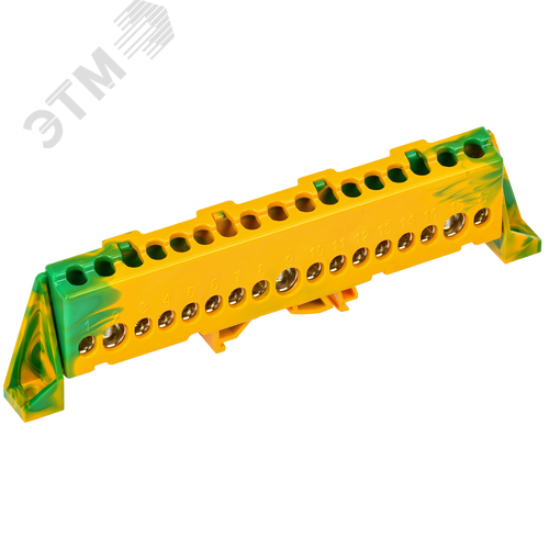 TEKFOR Шина PE земля в комбинированном DIN-изоляторе Стойка 8х12-17-ЖЗ IEK