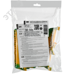 TEKFOR Шина PE земля в комбинированном DIN-изоляторе Стойка 8х12-17-ЖЗ IEK