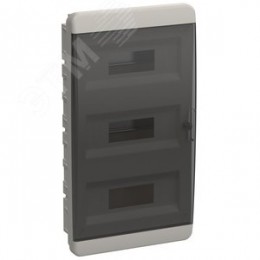 Корпус пластиковый встраиваемый на 36 модулей ЩРВ-П-36 IP41 TEKFOR черная прозрачная дверь