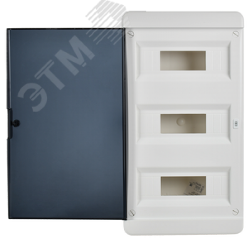 Корпус пластиковый встраиваемый на 36 модулей ЩРВ-П-36 IP41 TEKFOR черная прозрачная дверь