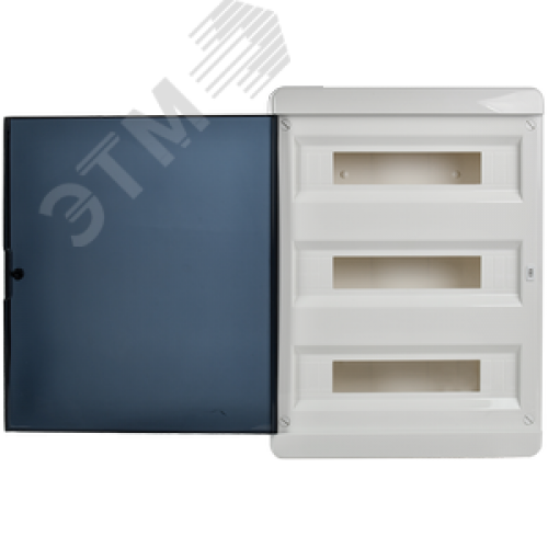 Корпус пластиковый встраиваемый на 54 модуля ЩРВ-П-54 IP41 TEKFOR черная прозрачная дверь