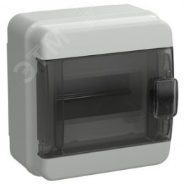 Корпус пластиковый навесной на 6 модулей КМПн-6 IP65 TEKFOR черная прозрачная дверь