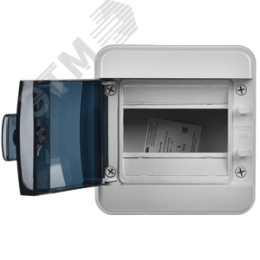 Корпус пластиковый навесной на 6 модулей КМПн-6 IP65 TEKFOR черная прозрачная дверь