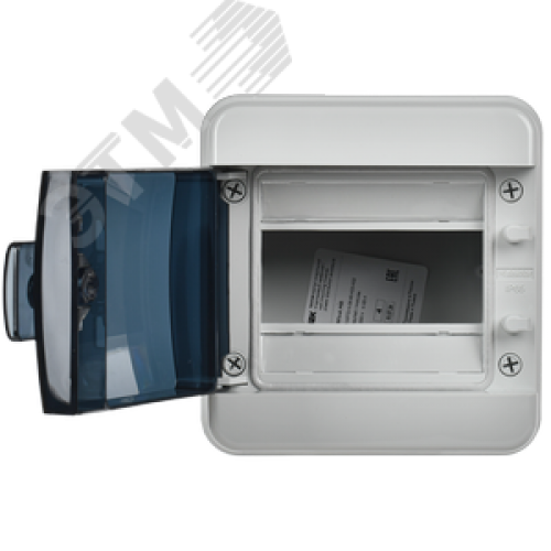 Корпус пластиковый навесной на 6 модулей КМПн-6 IP65 TEKFOR черная прозрачная дверь