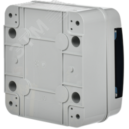 Корпус пластиковый навесной на 6 модулей КМПн-6 IP65 TEKFOR черная прозрачная дверь