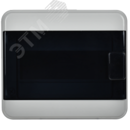 Корпус пластиковый навесной на 8 модулей КМПн-8 IP65 TEKFOR черная прозрачная дверь