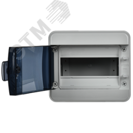 Корпус пластиковый навесной на 8 модулей КМПн-8 IP65 TEKFOR черная прозрачная дверь