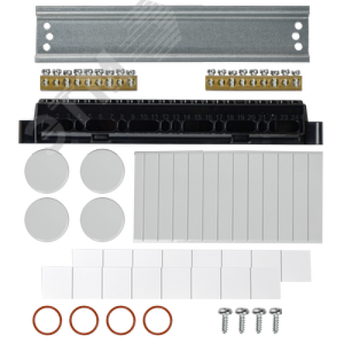 Корпус пластиковый навесной на 8 модулей КМПн-8 IP65 TEKFOR черная прозрачная дверь