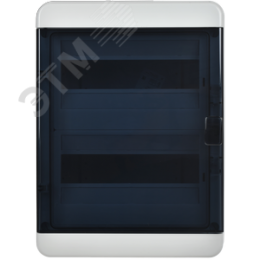 Корпус пластиковый навесной на 24 модуля КМПн-24 IP65 TEKFOR черная прозрачная дверь