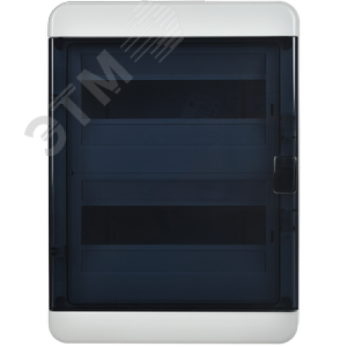 Корпус пластиковый навесной на 24 модуля КМПн-24 IP65 TEKFOR черная прозрачная дверь