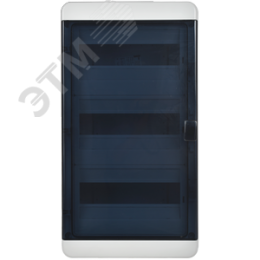 Корпус пластиковый навесной на 36 модулей КМПн-36 IP65 TEKFOR черная прозрачная дверь