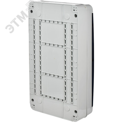Корпус пластиковый навесной на 36 модулей КМПн-36 IP65 TEKFOR черная прозрачная дверь
