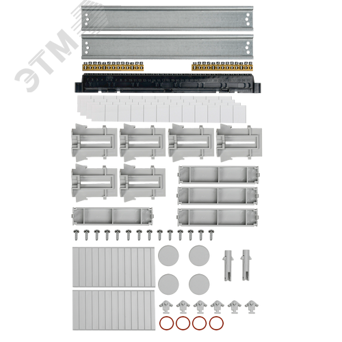 Корпус пластиковый навесной на 36 модулей КМПн-36 IP65 TEKFOR черная прозрачная дверь