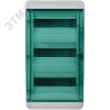 Корпус пластиковый навесной на 36 модулей КМПн-36 IP65 TEKFOR зеленая прозрачная дверь