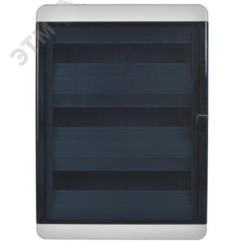 Корпус пластиковый навесной на 54 модуля КМПн-54 IP65 TEKFOR черная прозрачная дверь