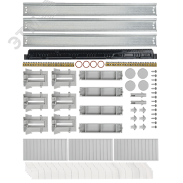 Корпус пластиковый навесной на 54 модуля КМПн-54 IP65 TEKFOR черная прозрачная дверь