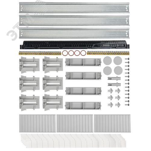 Корпус пластиковый навесной на 54 модуля КМПн-54 IP65 TEKFOR черная прозрачная дверь
