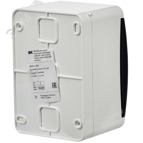 Корпус пластиковый навесной на 4 модуля КМПн-4 IP41 TEKFOR Mini белый
