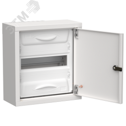 TITAN 5 Корпус металлический ЩРн-12 (1х12) 335х310х140мм IP31 белый (одна дверь) IEK