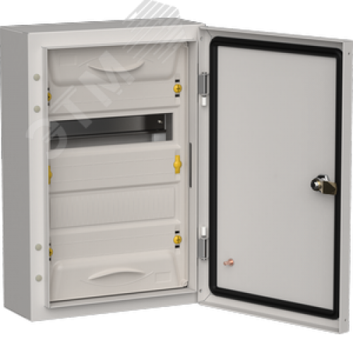 TITAN 5 Корпус металлический ЩРн-24 (1х24) 460х310х140мм IP54 серый (одна дверь) IEK