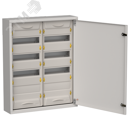 TITAN 5 Корпус металлический ЩРн-96 (2х48) 710х570х140мм IP31 серый (одна дверь) IEK