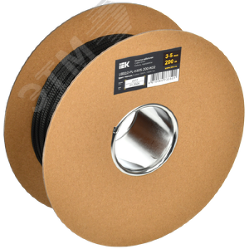 Оплетка кабельная 3-5мм полиэстер 200м черная IEK