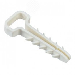 Дюбель-хомут 6х12мм для плоского кабеля нейлон белый (25шт/упак) IEK