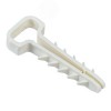 Дюбель-хомут 6х12мм для плоского кабеля нейлон белый (100шт/упак) IEK