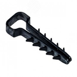 Дюбель-хомут 6х12мм для плоского кабеля нейлон черный (100шт/упак) IEK