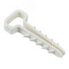Дюбель-хомут 6х14мм для плоского кабеля нейлон белый (25шт/упак) IEK