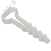 Дюбель-хомут 12х6мм для плоского кабеля нейлон белый (100шт/упак) GENERICA