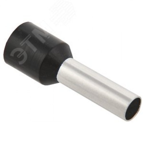 Наконечник кабельный НШвИ 6-12 черный Е6012 (100шт)