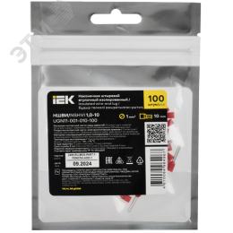 Наконечник НШВИ 1,0-10 темно-красный (100шт/упак) IEK