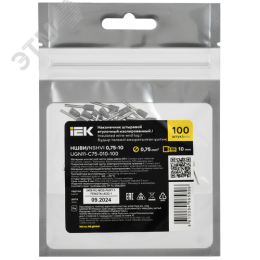 Наконечник НШВИ 0,75-10 серый (100шт/упак) IEK