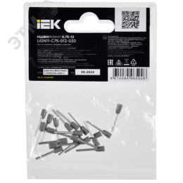 Наконечник НШВИ 0,75-12 серый (20шт/упак) IEK