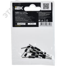 Наконечник НШВИ 1,5-12 черный (20шт/упак) IEK